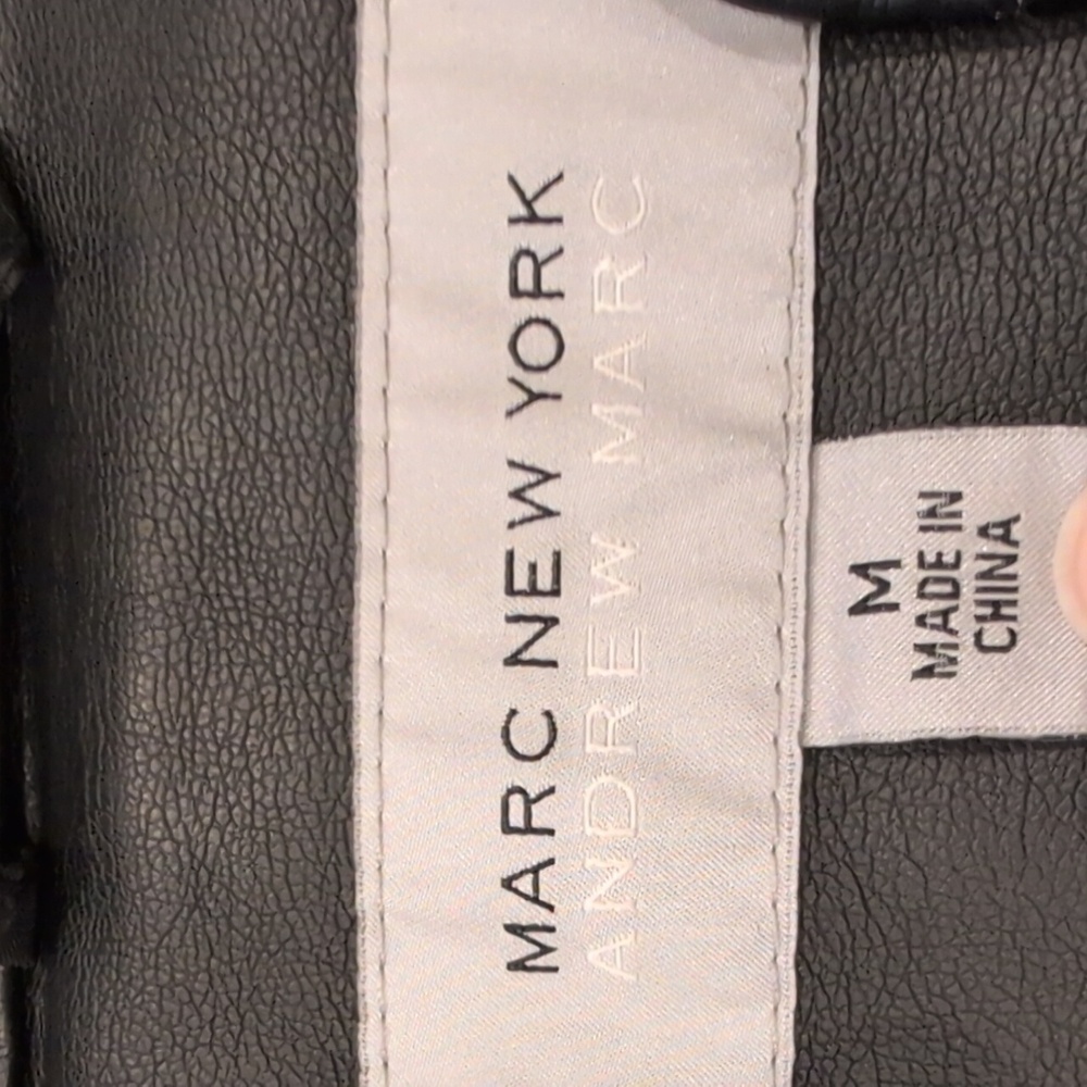 Women's Marc New York black faux leather jacket size M - Picture 5 of 6